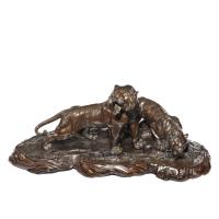 Fine & Large Meiji Period Bronze of Two Tigers by Genryusai Seiya (2 of 8) Fine & Large Meiji Period Bronze of Two Tigers by Genryusai Seiya (2 of 8)