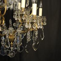 French Gilded & Crystal 10 Light Antique Chandelier (5 of 10) French Gilded & Crystal 10 Light Antique Chandelier (5 of 10)
