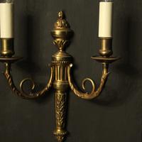 French Gilded Brass Twin Arm Antique Lights (3 of 10) French Gilded Brass Twin Arm Antique Lights (3 of 10)