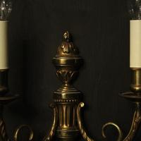 French Gilded Brass Twin Arm Antique Lights (5 of 10) French Gilded Brass Twin Arm Antique Lights (5 of 10)