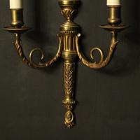 French Gilded Brass Twin Arm Antique Lights (7 of 10) French Gilded Brass Twin Arm Antique Lights (7 of 10)