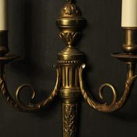 French Gilded Brass Twin Arm Antique Lights (6 of 10) French Gilded Brass Twin Arm Antique Lights (6 of 10)