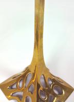 Pair of Art Nouveau 19th Century Brass Candlesticks (12 of 12) Pair of Art Nouveau 19th Century Brass Candlesticks (12 of 12)