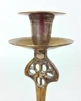 Pair of Art Nouveau 19th Century Brass Candlesticks (6 of 12) Pair of Art Nouveau 19th Century Brass Candlesticks (6 of 12)