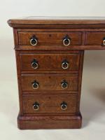 Victorian Gothic Oak 9 Drawer Pedestal Desk with Leather Top (8 of 13) Victorian Gothic Oak 9 Drawer Pedestal Desk with Leather Top (8 of 13)