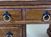 Victorian Gothic Oak 9 Drawer Pedestal Desk with Leather Top (9 of 13) Victorian Gothic Oak 9 Drawer Pedestal Desk with Leather Top (9 of 13)