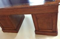 Victorian Gothic Oak 9 Drawer Pedestal Desk with Leather Top (7 of 13) Victorian Gothic Oak 9 Drawer Pedestal Desk with Leather Top (7 of 13)