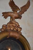 Rare Candled Arm Giltwood Convex Looking Glass (9 of 10) Rare Candled Arm Giltwood Convex Looking Glass (9 of 10)