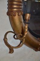 Rare Candled Arm Giltwood Convex Looking Glass (6 of 10) Rare Candled Arm Giltwood Convex Looking Glass (6 of 10)