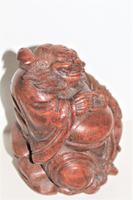 Finely Carved Bamboo Oriental Deity Figure of Nice Chunky Proportions Good Patina (6 of 7) Finely Carved Bamboo Oriental Deity Figure of Nice Chunky Proportions Good Patina (6 of 7)