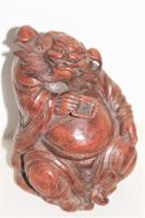 Finely Carved Bamboo Oriental Deity Figure of Nice Chunky Proportions Good Patina (7 of 7) Finely Carved Bamboo Oriental Deity Figure of Nice Chunky Proportions Good Patina (7 of 7)