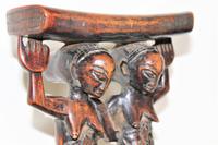 Finely Carved African Hardwood Luba Hemba Double Figural Headrest with a Lovely Patina (5 of 10) Finely Carved African Hardwood Luba Hemba Double Figural Headrest with a Lovely Patina (5 of 10)