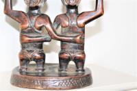 Finely Carved African Hardwood Luba Hemba Double Figural Headrest with a Lovely Patina (4 of 10) Finely Carved African Hardwood Luba Hemba Double Figural Headrest with a Lovely Patina (4 of 10)