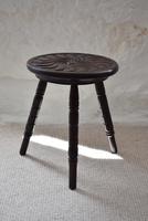 Small Oak Occasional Table with Carved Circular Top (6 of 10) Small Oak Occasional Table with Carved Circular Top (6 of 10)