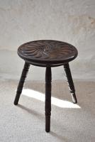 Small Oak Occasional Table with Carved Circular Top (7 of 10) Small Oak Occasional Table with Carved Circular Top (7 of 10)