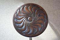 Small Oak Occasional Table with Carved Circular Top (8 of 10) Small Oak Occasional Table with Carved Circular Top (8 of 10)