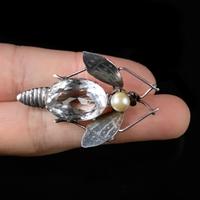 Antique Art Deco Rock Crystal Garnet Insect Brooch Silver c.1920 (2 of 5) Antique Art Deco Rock Crystal Garnet Insect Brooch Silver c.1920 (2 of 5)
