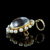 Antique Victorian Stuart Crystal Pearl Diamond Locket Brooch c.1880 (5 of 6) Antique Victorian Stuart Crystal Pearl Diamond Locket Brooch c.1880 (5 of 6)