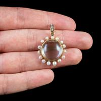 Antique Victorian Stuart Crystal Pearl Diamond Locket Brooch c.1880 (2 of 6) Antique Victorian Stuart Crystal Pearl Diamond Locket Brooch c.1880 (2 of 6)