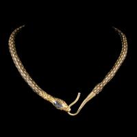Antique Georgian Mourning Snake Necklace Rock Crystal 18ct Gold c.1800 (2 of 9) Antique Georgian Mourning Snake Necklace Rock Crystal 18ct Gold c.1800 (2 of 9)