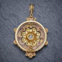 Antique Victorian Pearl Diamond Flower Pendant 18ct Gold C.1890 (3 of 6) Antique Victorian Pearl Diamond Flower Pendant 18ct Gold C.1890 (3 of 6)