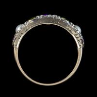 Antique Suffragette Amethyst Peridot Pearl Ring 9ct Gold c.1910 (5 of 6) Antique Suffragette Amethyst Peridot Pearl Ring 9ct Gold c.1910 (5 of 6)