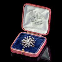 Antique Victorian Star Brooch Pendant 18ct Gold Silver 3.30ct Diamonds Boxed c.1880 (5 of 7) Antique Victorian Star Brooch Pendant 18ct Gold Silver 3.30ct Diamonds Boxed c.1880 (5 of 7)