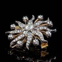 Antique Victorian Star Brooch Pendant 18ct Gold Silver 3.30ct Diamonds Boxed c.1880 (7 of 7) Antique Victorian Star Brooch Pendant 18ct Gold Silver 3.30ct Diamonds Boxed c.1880 (7 of 7)