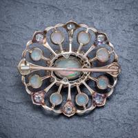 Antique Victorian Opal Diamond Brooch Natural 5.1ct Opals c.1890 (2 of 6) Antique Victorian Opal Diamond Brooch Natural 5.1ct Opals c.1890 (2 of 6)