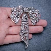 Antique Edwardian Silver Paste Bow Brooch & Clip Set c.1910 (4 of 7) Antique Edwardian Silver Paste Bow Brooch & Clip Set c.1910 (4 of 7)