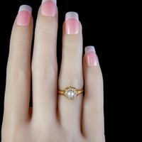 Antique Victorian Pearl Diamond Cluster Ring 18ct Gold c.1890 (3 of 5) Antique Victorian Pearl Diamond Cluster Ring 18ct Gold c.1890 (3 of 5)