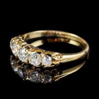 Antique Victorian Diamond Five Stone Ring 1ct Old Cut Diamonds 15ct Gold c.1890 (4 of 6) Antique Victorian Diamond Five Stone Ring 1ct Old Cut Diamonds 15ct Gold c.1890 (4 of 6)