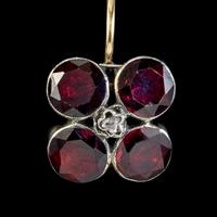 Georgian Flat Cut Garnet Diamond Earrings Silver Gold (3 of 5) Georgian Flat Cut Garnet Diamond Earrings Silver Gold (3 of 5)