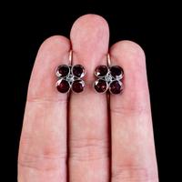 Georgian Flat Cut Garnet Diamond Earrings Silver Gold (4 of 5) Georgian Flat Cut Garnet Diamond Earrings Silver Gold (4 of 5)