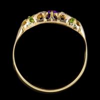 Antique Suffragette Ring Amethyst Peridot Diamond 15ct Gold c.1910 (5 of 5) Antique Suffragette Ring Amethyst Peridot Diamond 15ct Gold c.1910 (5 of 5)