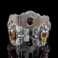 Victorian Celtic Citrine Cuff Bracelet Silver 50ct Citrines c.1870 (2 of 6) Victorian Celtic Citrine Cuff Bracelet Silver 50ct Citrines c.1870 (2 of 6)