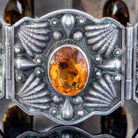 Victorian Celtic Citrine Cuff Bracelet Silver 50ct Citrines c.1870 (3 of 6) Victorian Celtic Citrine Cuff Bracelet Silver 50ct Citrines c.1870 (3 of 6)