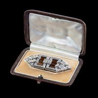 Art Deco French Diamond Double Clip Brooch 18ct Gold 3ct Diamonds Boxed c.1930 (3 of 9) Art Deco French Diamond Double Clip Brooch 18ct Gold 3ct Diamonds Boxed c.1930 (3 of 9)