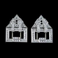 Art Deco French Diamond Double Clip Brooch 18ct Gold 3ct Diamonds Boxed c.1930 (6 of 9) Art Deco French Diamond Double Clip Brooch 18ct Gold 3ct Diamonds Boxed c.1930 (6 of 9)
