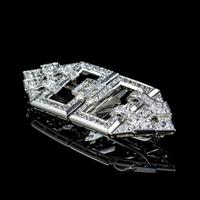 Art Deco French Diamond Double Clip Brooch 18ct Gold 3ct Diamonds Boxed c.1930 (9 of 9) Art Deco French Diamond Double Clip Brooch 18ct Gold 3ct Diamonds Boxed c.1930 (9 of 9)