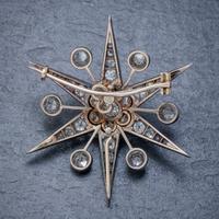 Antique Victorian Star Brooch Pendant 18ct Gold Silver 4.30ct Diamonds Boxed c.1900 (2 of 7) Antique Victorian Star Brooch Pendant 18ct Gold Silver 4.30ct Diamonds Boxed c.1900 (2 of 7)