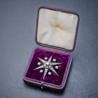 Antique Victorian Star Brooch Pendant 18ct Gold Silver 4.30ct Diamonds Boxed c.1900 (3 of 7) Antique Victorian Star Brooch Pendant 18ct Gold Silver 4.30ct Diamonds Boxed c.1900 (3 of 7)