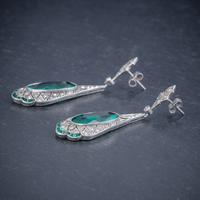 Art Deco Green Paste Drop Earrings Silver c.1920 (5 of 6) Art Deco Green Paste Drop Earrings Silver c.1920 (5 of 6)