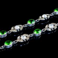 Antique Edwardian Green Paste Lavaliere Necklace Sterling Silver c.1905 (7 of 8) Antique Edwardian Green Paste Lavaliere Necklace Sterling Silver c.1905 (7 of 8)
