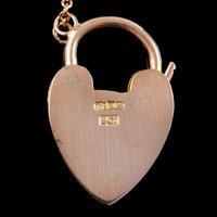 Antique Victorian Heart Padlock with Key 9ct Gold Lewis Brothers c.1890 (2 of 4) Antique Victorian Heart Padlock with Key 9ct Gold Lewis Brothers c.1890 (2 of 4)