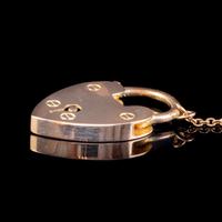 Antique Victorian Heart Padlock with Key 9ct Gold Lewis Brothers c.1890 (4 of 4) Antique Victorian Heart Padlock with Key 9ct Gold Lewis Brothers c.1890 (4 of 4)