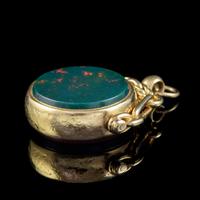 Antique Victorian Fob Pendant Jasper Carnelian 18ct Gold c.1880 (5 of 6) Antique Victorian Fob Pendant Jasper Carnelian 18ct Gold c.1880 (5 of 6)