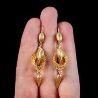 Antique Victorian 18ct Gold Drop Earrings c.1890 (4 of 5) Antique Victorian 18ct Gold Drop Earrings c.1890 (4 of 5)