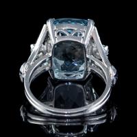 Vintage Aquamarine Diamond Ring Platinum 8ct Briolette Cut Aqua (3 of 7) Vintage Aquamarine Diamond Ring Platinum 8ct Briolette Cut Aqua (3 of 7)