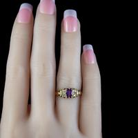 Antique Edwardian Suffragette Ring 18ct Gold Amethyst Diamond Peridot Dated 1903 (4 of 6) Antique Edwardian Suffragette Ring 18ct Gold Amethyst Diamond Peridot Dated 1903 (4 of 6)